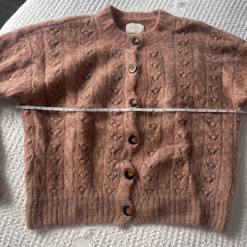 Doen Pink Wool Cardigan - Picture 2 of 5